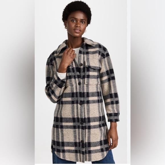 Rails Jaro Jacket Plaid Oversized Buffalo Print Coat Cozy Shacket L - Picture 2 of 14